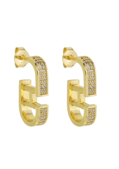 Brinco de Argola Inspiração Cravejada no Ouro