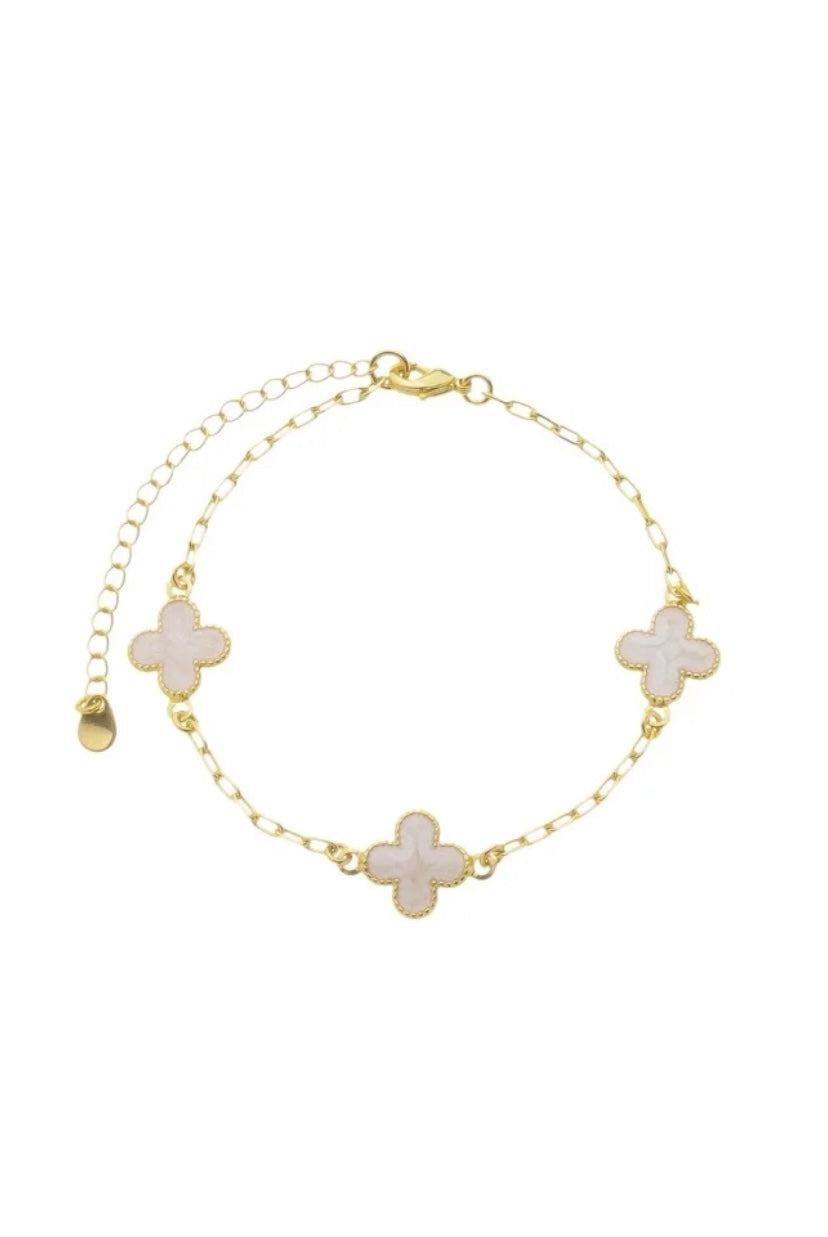 Pulseira Trevo Perolado