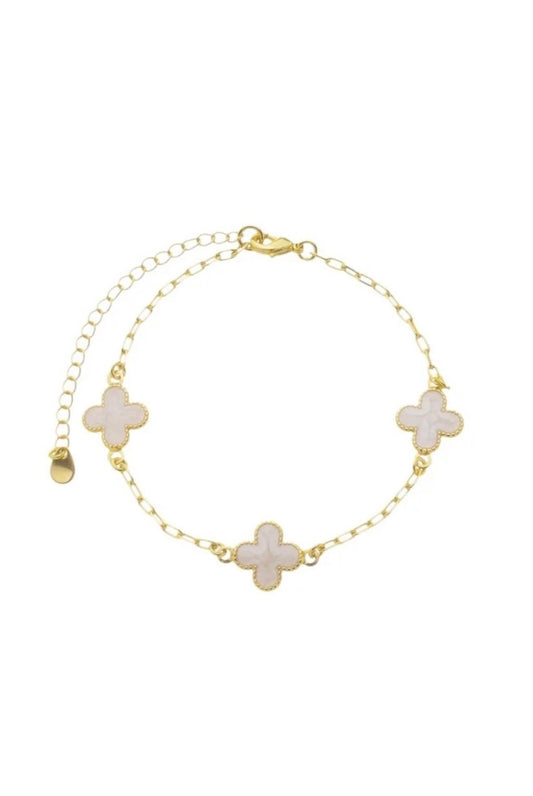 Pulseira Trevo Perolado