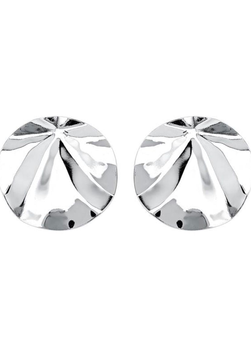 Conjunto Orgânico Martelado no Banho de Prata