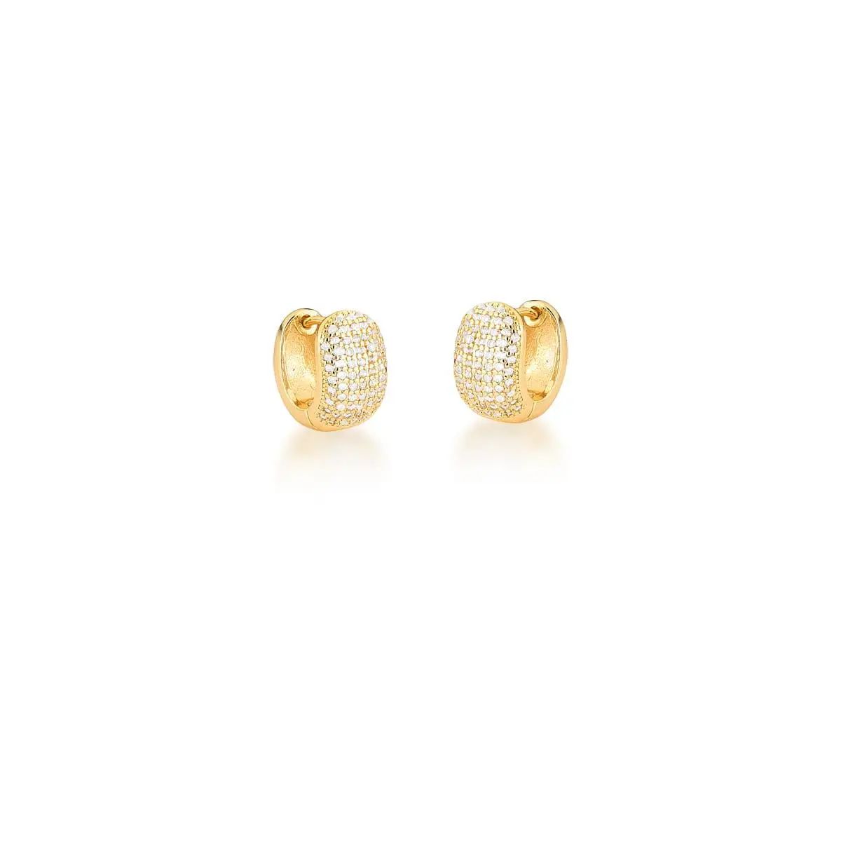 Brinco Argola com 7 fileiras Cravejadas