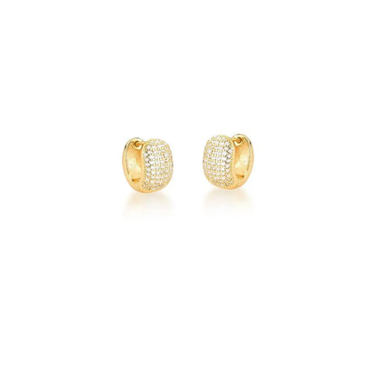 Brinco Argola com 7 fileiras Cravejadas