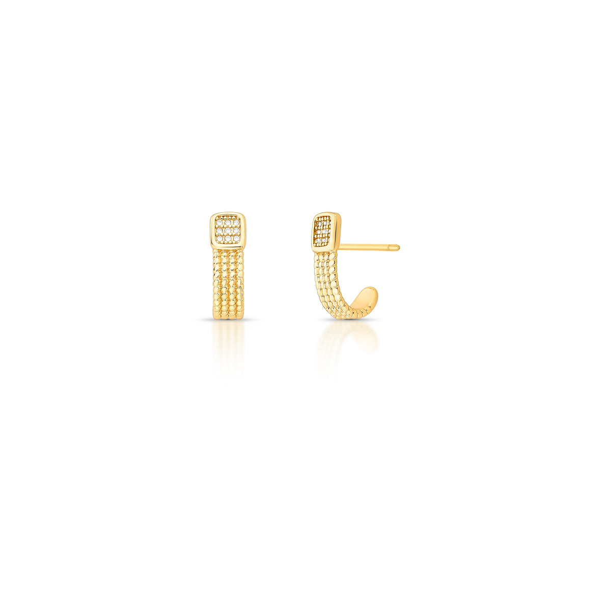 Brinco Retangular com ZIrconias