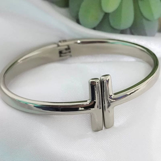 Bracelete Inspiração no Banho de Ródio Branco