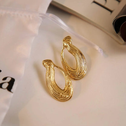 Brinco Banhado a Ouro 18k - Jade Gota Orgânica