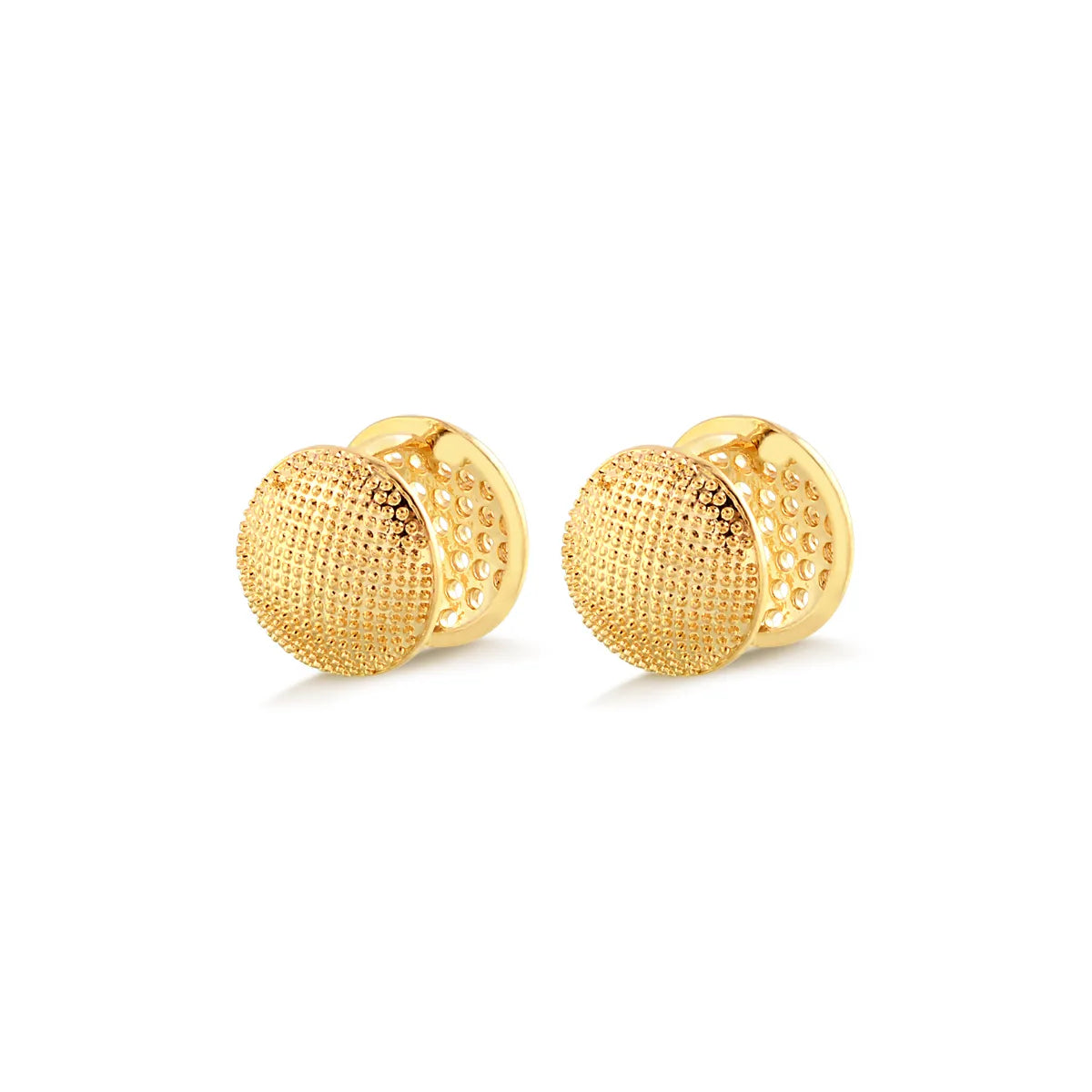 Brinco de Argola Érica Trabalhada Banhado a Ouro 18k