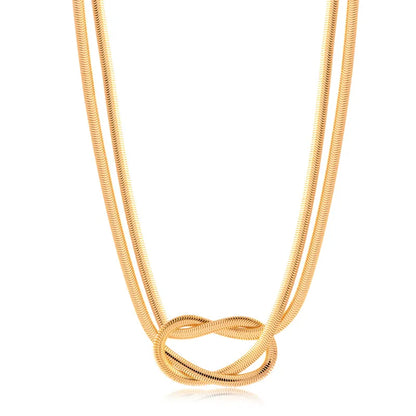Colar Choker Eloá nó Corrente Snake - Banhado a Ouro 18k