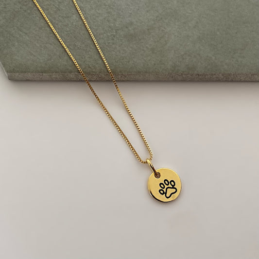 Corrente Veneziana Banhada a Ouro 18k - Medalha Patinha